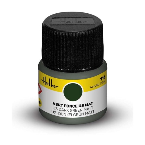 Heller farba akrylowa 116 US Dark Green matowa 12ml