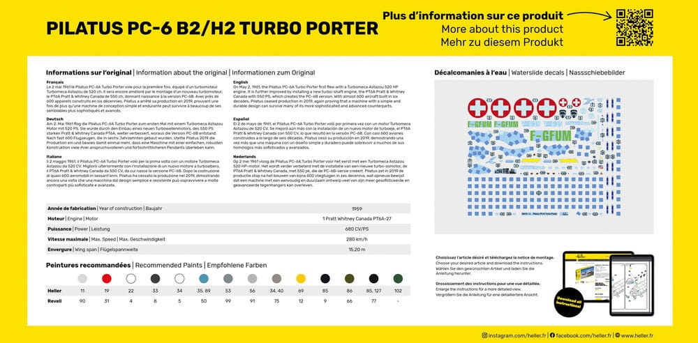 Zdjęcie dodatkowe produktu Pilatus PC-6 B2/H2 Turbo Porter 1:48 Heller 35410 STARTER KIT