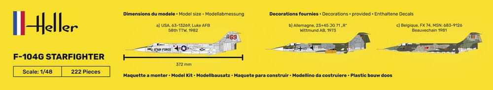 Zdjęcie dodatkowe produktu F-104G Starfighter 1:48 Heller 35520 STARTER KIT