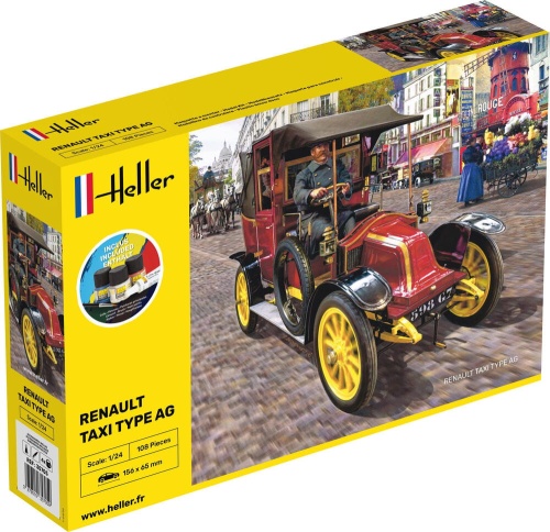 Renault Taxi Type AG 1:24 Heller 35705 STARTER KIT