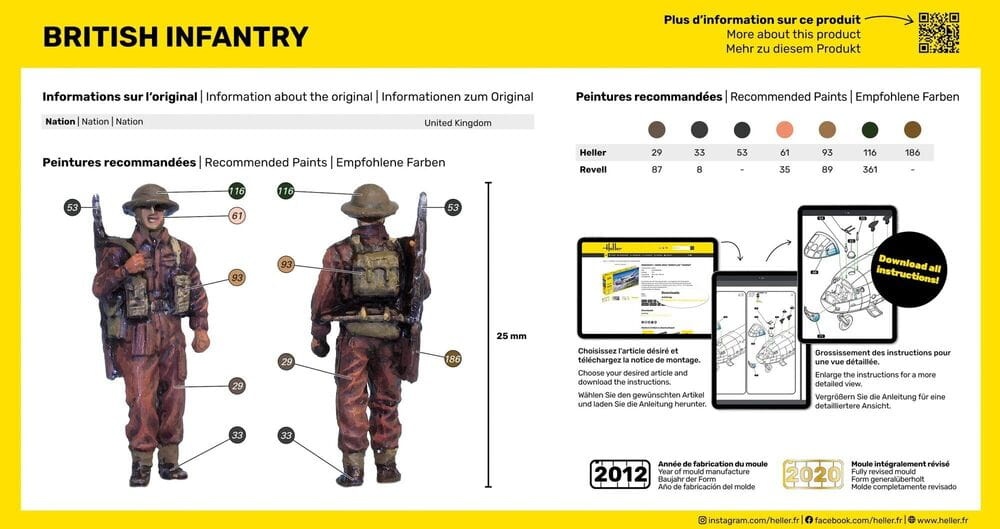 Zdjęcie dodatkowe produktu Infanterie Britannique 1:72 Heller 49604