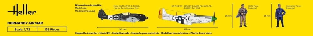 Zdjęcie dodatkowe produktu Normandy Airwar 1:72 Heller 50329