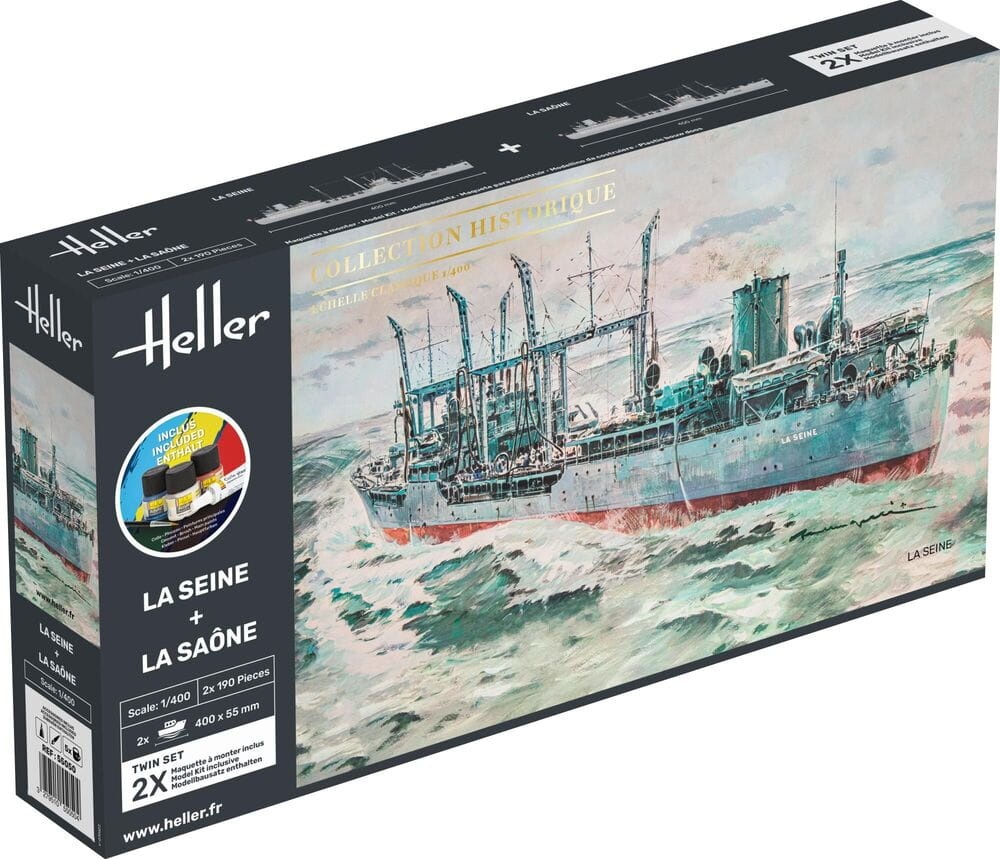 Zdjęcie główne produktu La Seine + La Saone Twinset 1:400 Heller 55050 STARTER KIT
