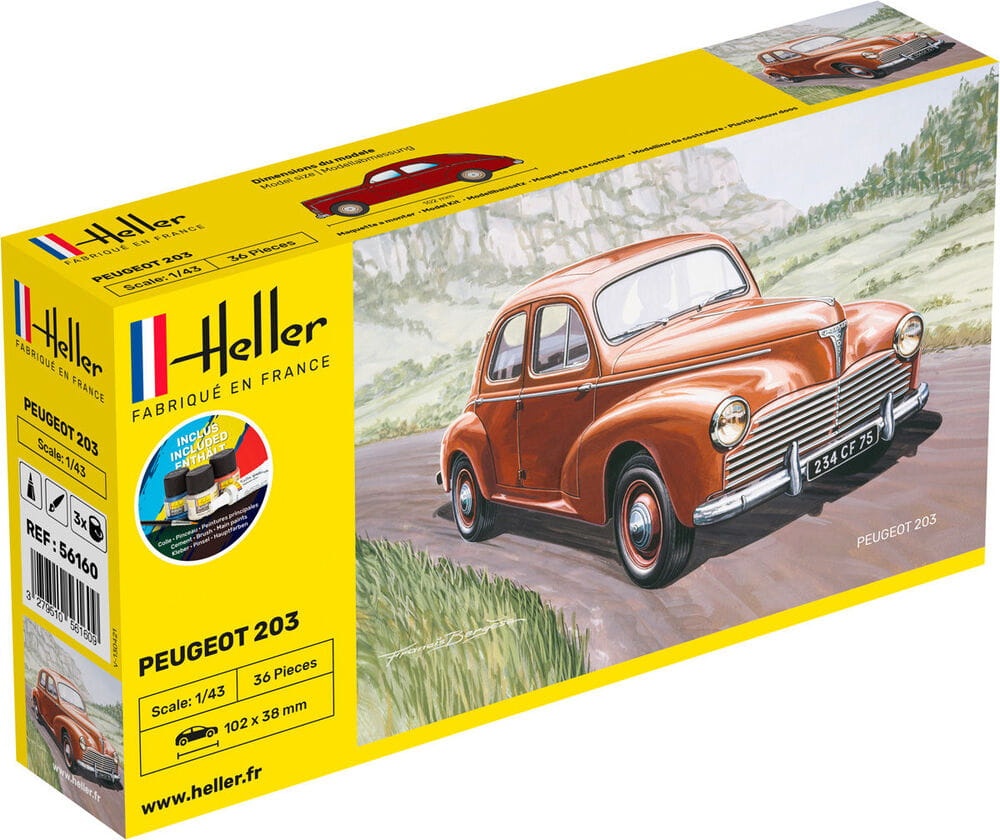 Zdjęcie główne produktu Peugeot 203 1:43 Heller 56160 STARTER KIT