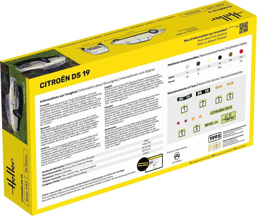 Zdjęcie dodatkowe produktu Citroen DS 19 1:43 Heller 56162 STARTER KIT