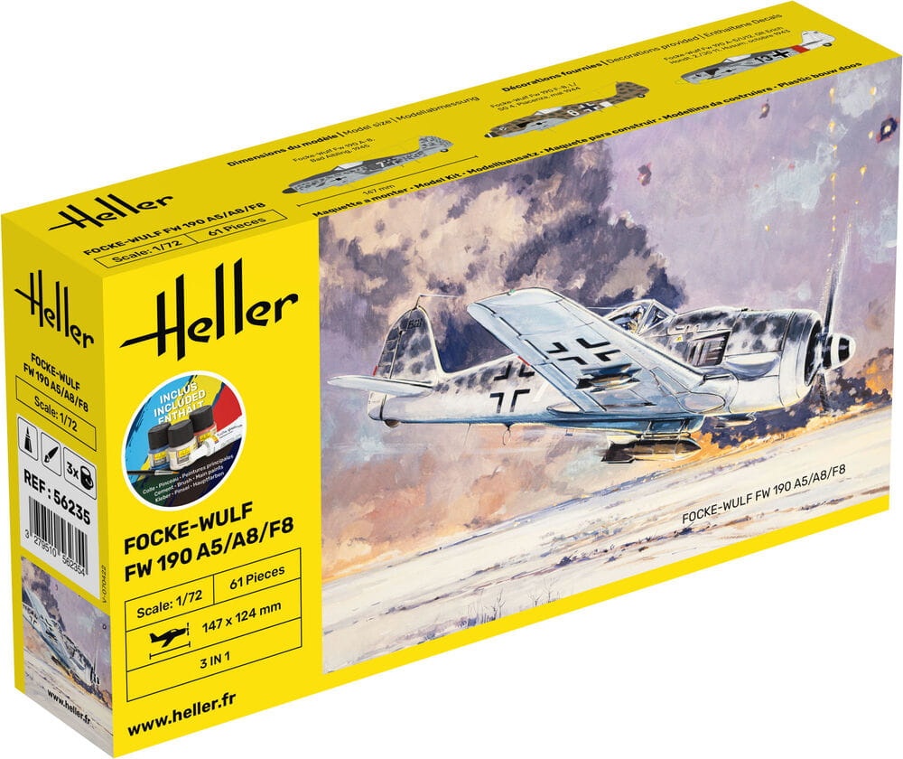 Zdjęcie główne produktu FW 190 A5/A8/F8 1:72 Heller 56235 STARTER KIT
