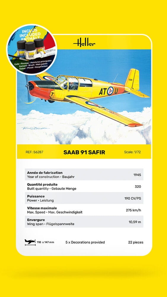 Zdjęcie dodatkowe produktu SAFIR 91 1:72 Heller 56287 STARTER KIT