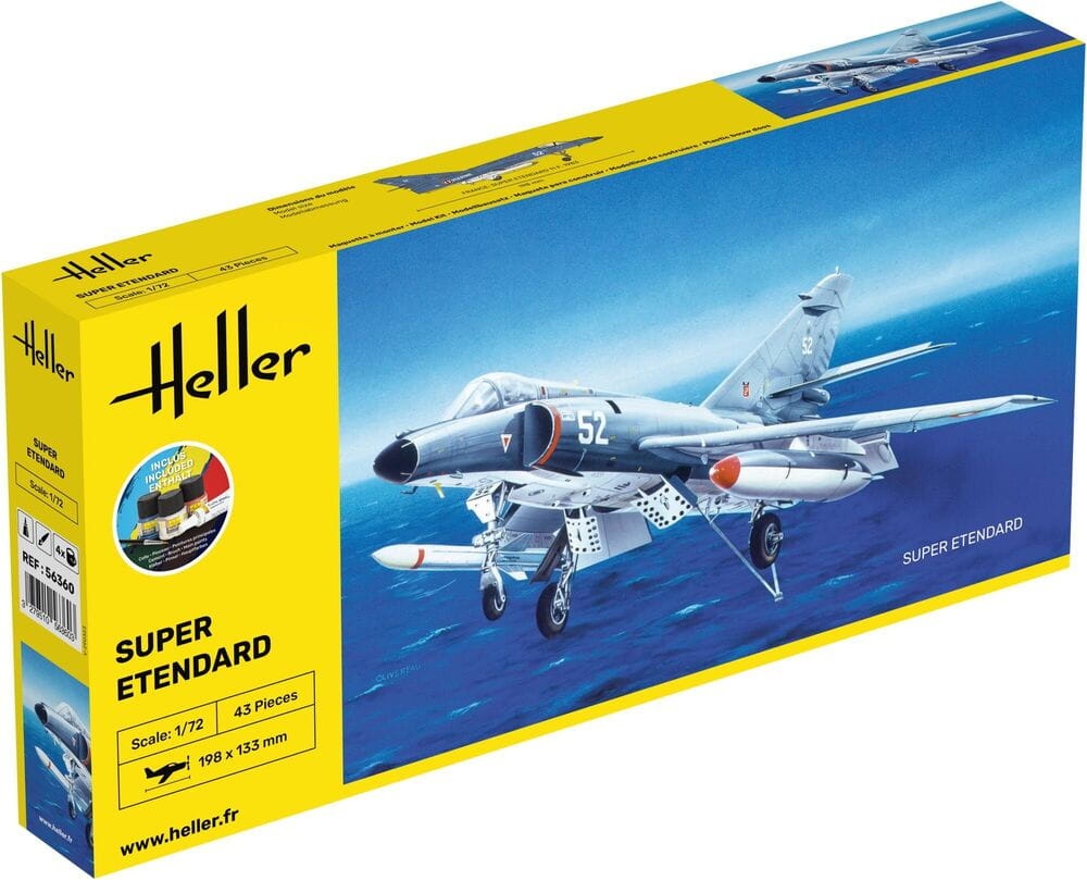 Zdjęcie główne produktu Super Etendard 1:72 Heller 56360 STARTER KIT