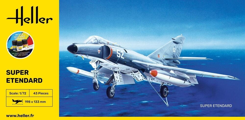 Zdjęcie dodatkowe produktu Super Etendard 1:72 Heller 56360 STARTER KIT