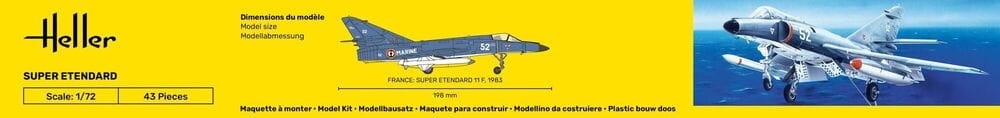 Zdjęcie dodatkowe produktu Super Etendard 1:72 Heller 56360 STARTER KIT