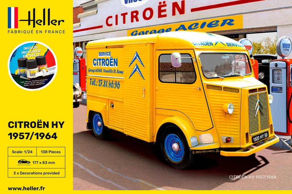 Zdjęcie dodatkowe produktu Citroen Type H 2 decorations 1:24 Heller 56744 STARTER KIT
