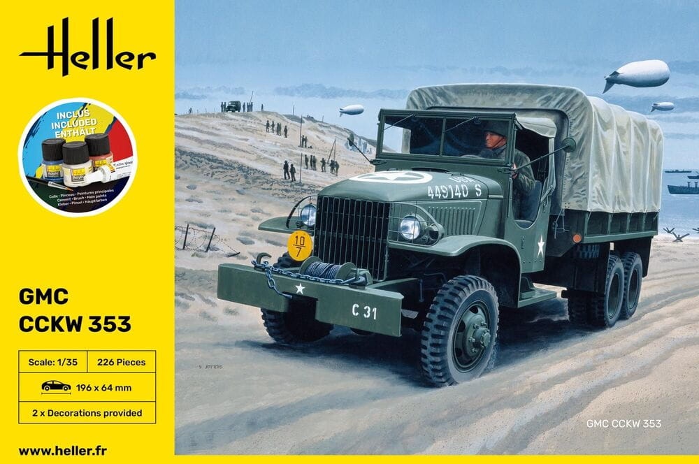 Zdjęcie dodatkowe produktu GMC US-Truck 1:35 Heller 57121 STARTER KIT