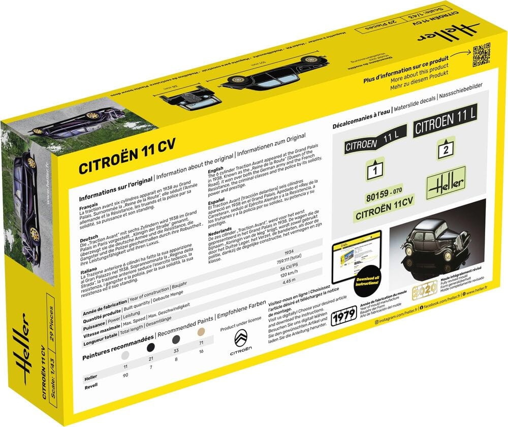 Zdjęcie dodatkowe produktu Citroen 11 CV 1:43 Heller 80159