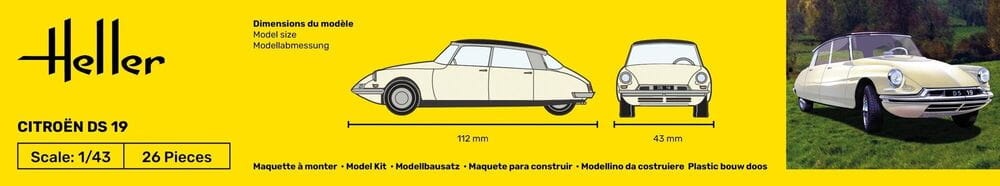 Zdjęcie dodatkowe produktu Citroen DS 19 1:43 Heller 80162