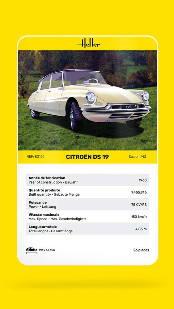 Zdjęcie dodatkowe produktu Citroen DS 19 1:43 Heller 80162