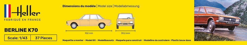 Zdjęcie dodatkowe produktu Volkswagen K70 Berline 1:43 Heller 80176