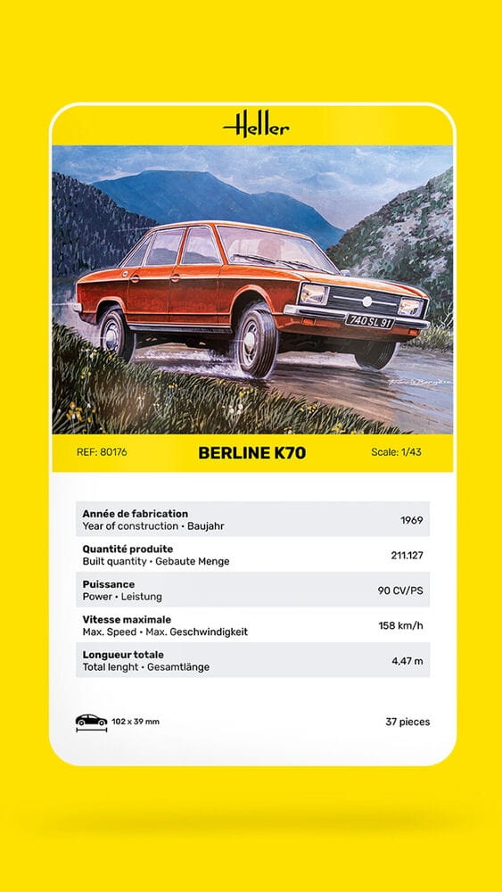 Zdjęcie dodatkowe produktu Volkswagen K70 Berline 1:43 Heller 80176