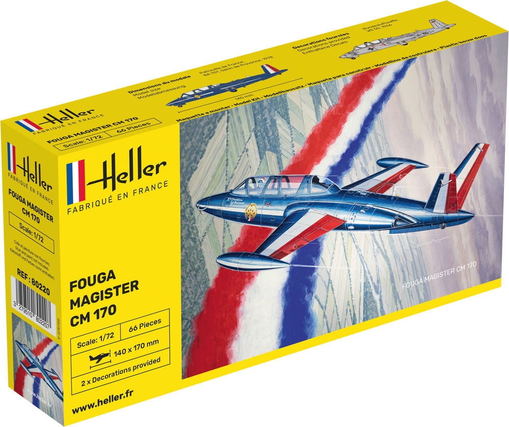 Zdjęcie główne produktu Fouga Magister CM 170 1:72 Heller 80220