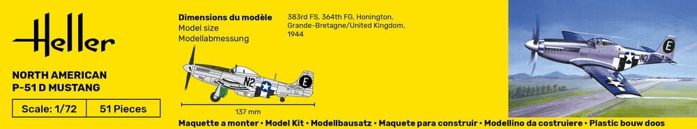 Zdjęcie dodatkowe produktu P-51 Mustang 1:72 Heller 80268