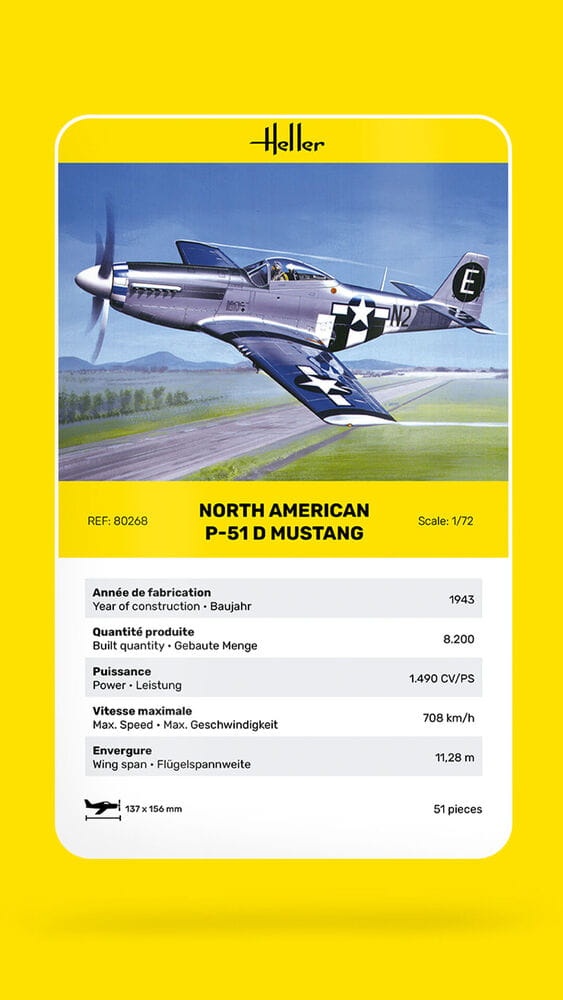 Zdjęcie dodatkowe produktu P-51 Mustang 1:72 Heller 80268