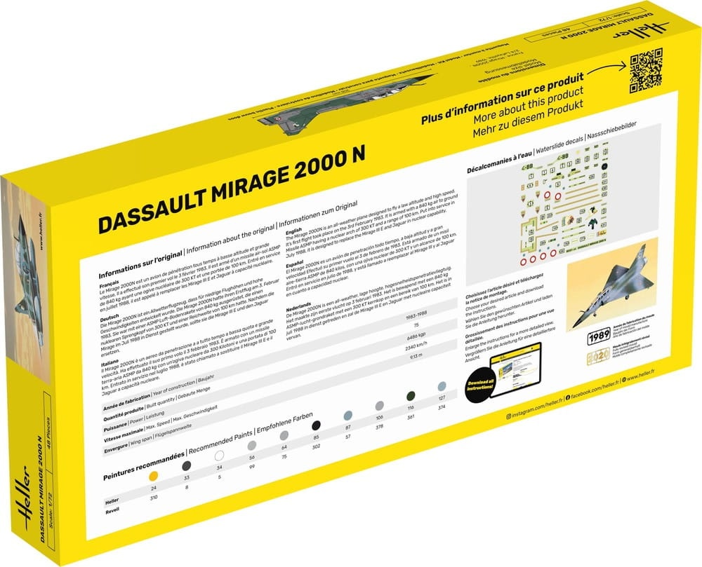 Zdjęcie dodatkowe produktu Mirage 2000 N 1:72 Heller 80321