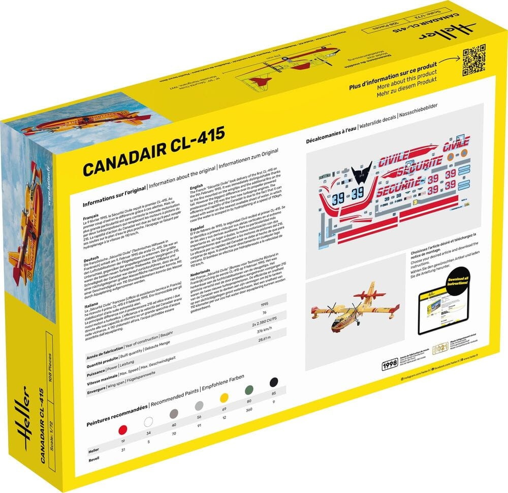 Zdjęcie dodatkowe produktu Canadair CL-415 1:72 Heller 80370