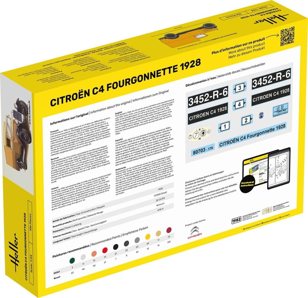 Zdjęcie dodatkowe produktu Citroen C4 Fourgonnette 1928 1:24 Heller 80703