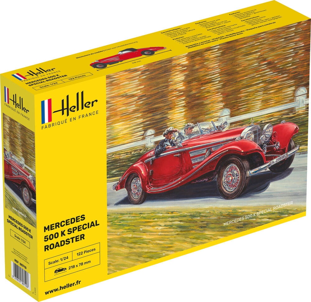 Zdjęcie główne produktu Mercedes 500 K Special Roadster 1:24 Heller 80710