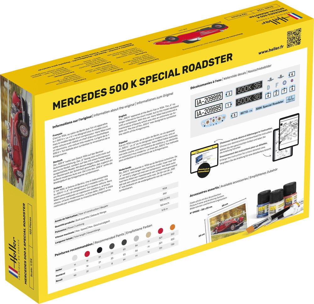 Zdjęcie dodatkowe produktu Mercedes 500 K Special Roadster 1:24 Heller 80710