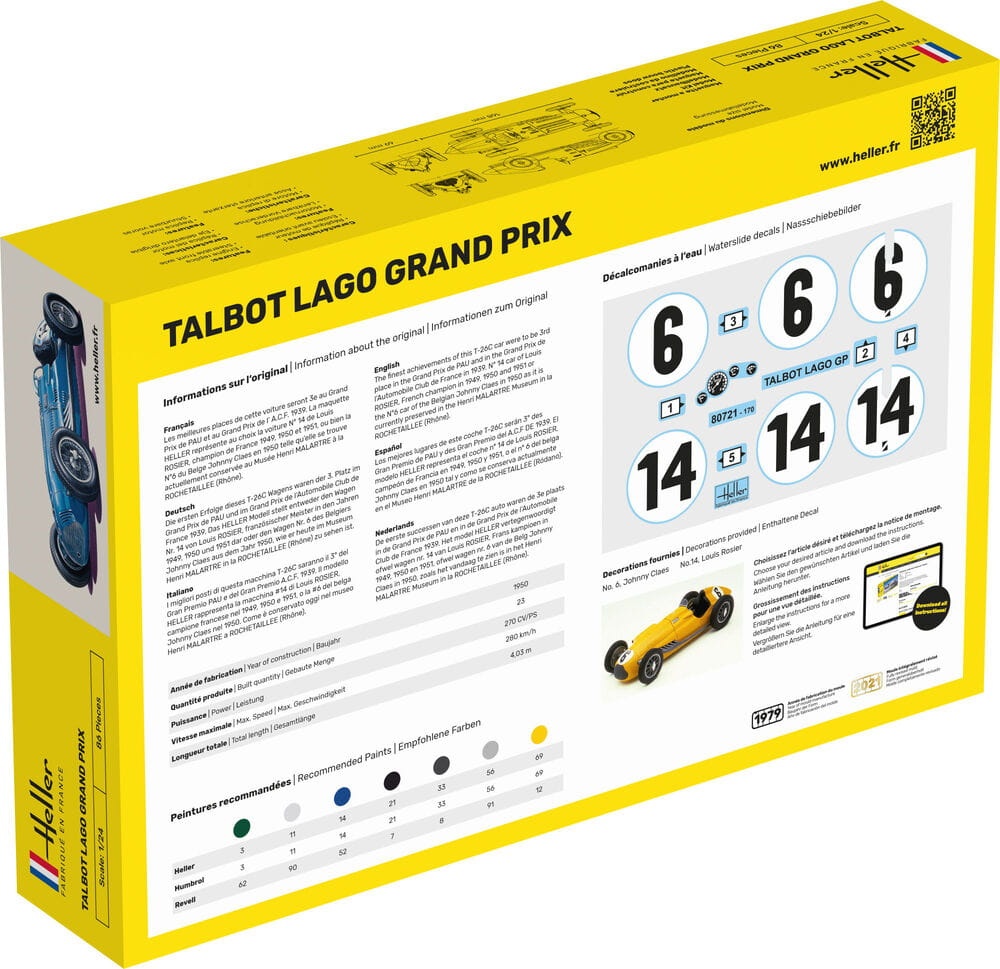 Zdjęcie dodatkowe produktu Talbot Lago Grand Prix 1:24 Heller 80721