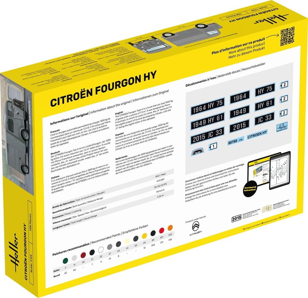 Zdjęcie dodatkowe produktu Citroen Fourgon HY 1:24 Heller 80768