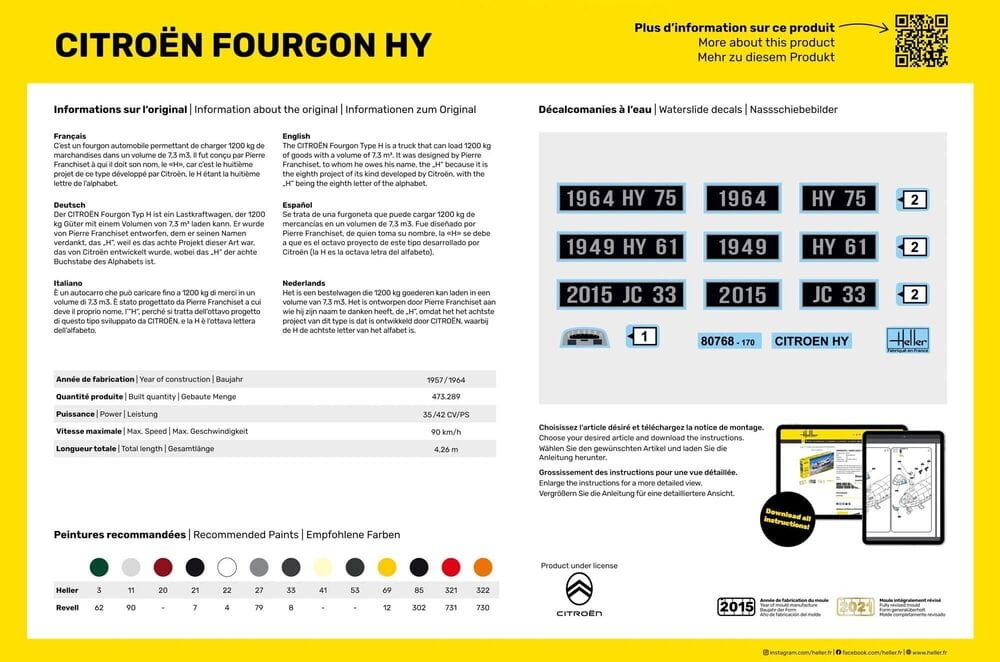 Zdjęcie dodatkowe produktu Citroen Fourgon HY 1:24 Heller 80768