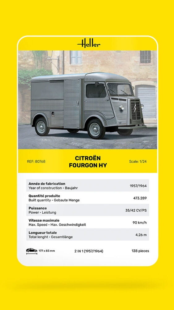 Zdjęcie dodatkowe produktu Citroen Fourgon HY 1:24 Heller 80768