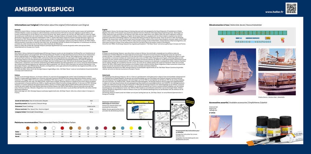 Zdjęcie dodatkowe produktu Amerigo Vespucci 1:150 Heller 80807