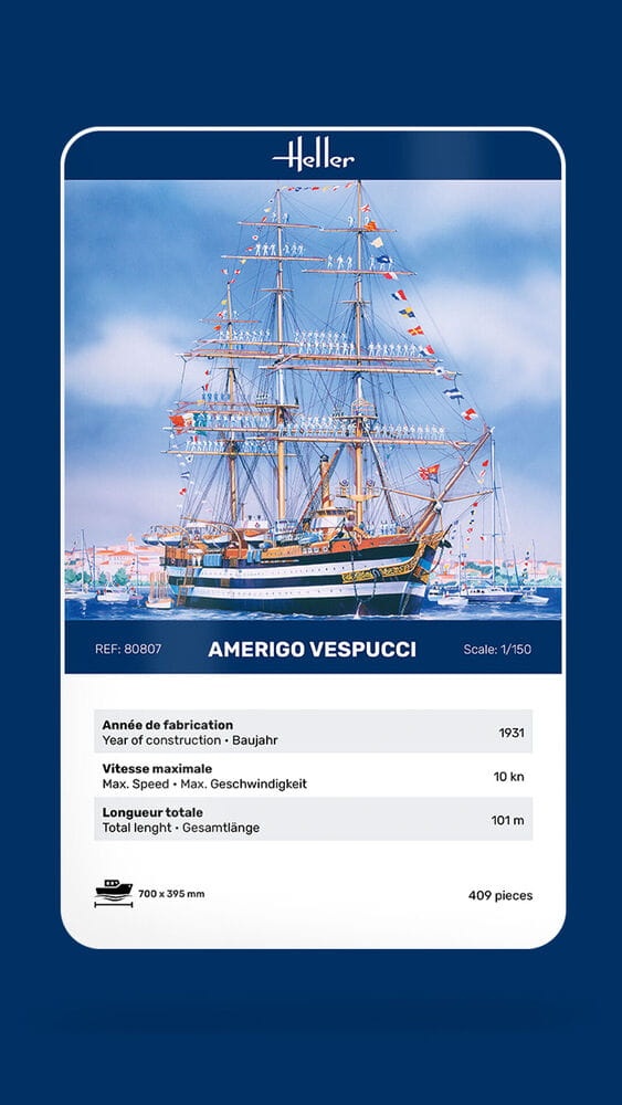 Zdjęcie dodatkowe produktu Amerigo Vespucci 1:150 Heller 80807