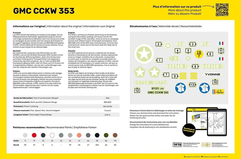 Zdjęcie dodatkowe produktu GMC US-Truck 1:35 Heller 81121