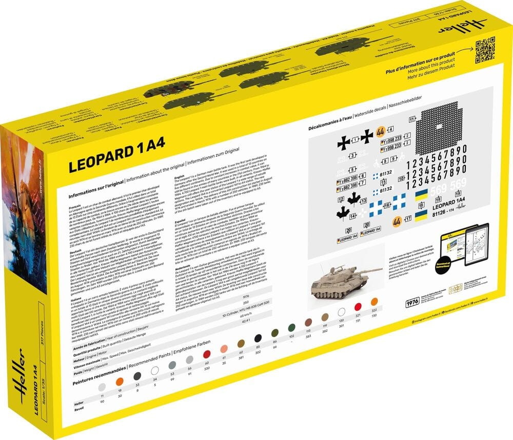 Zdjęcie dodatkowe produktu Leopard 1A4 1:35 Heller 81126