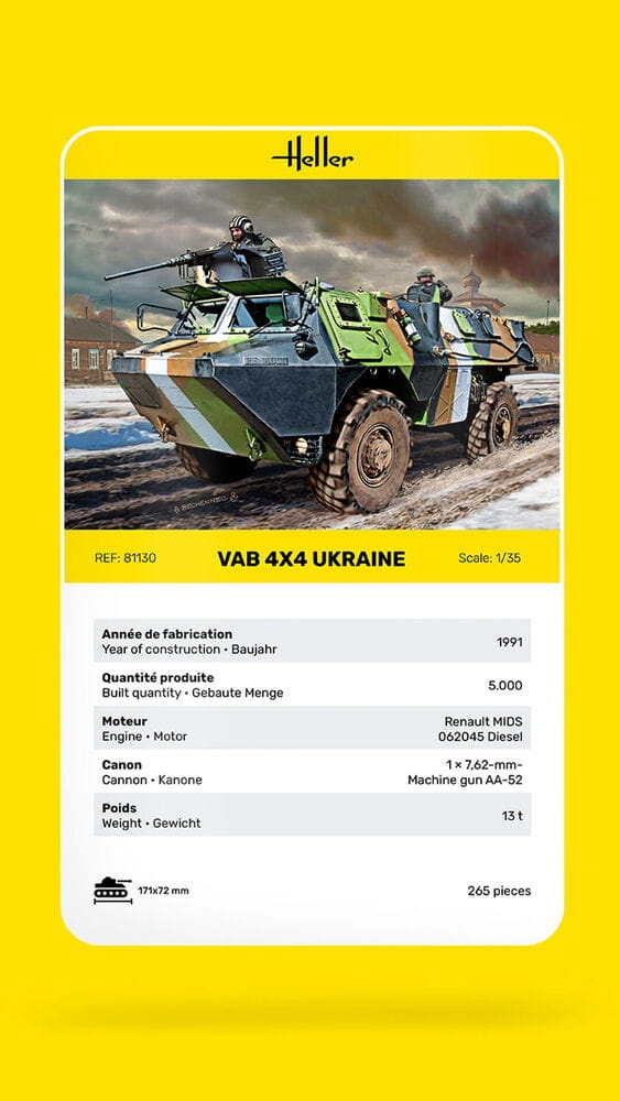Zdjęcie dodatkowe produktu VAB 4x4 Ukraine 1:35 Heller 81130