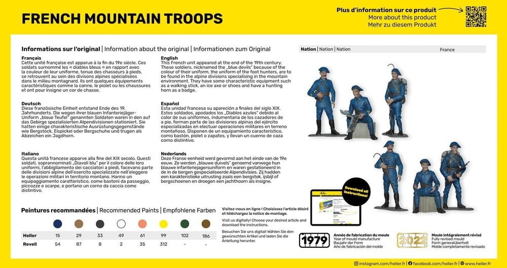 Zdjęcie dodatkowe produktu French Mountain Troops 1:35 Heller 81223