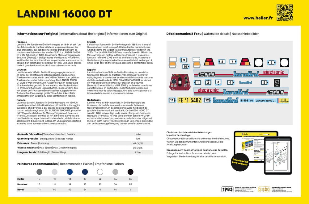 Zdjęcie dodatkowe produktu Landini 16000 DT 1:24 Heller 81403