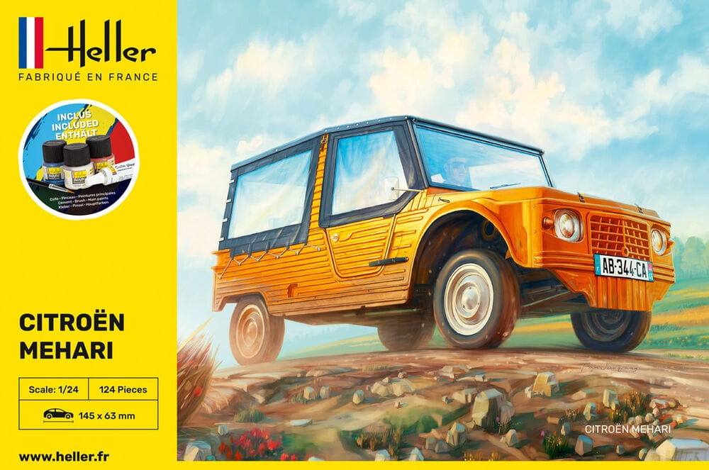 Zdjęcie dodatkowe produktu Citroen Mehari (Version 1) 1:24 Heller 56760 STARTER KIT