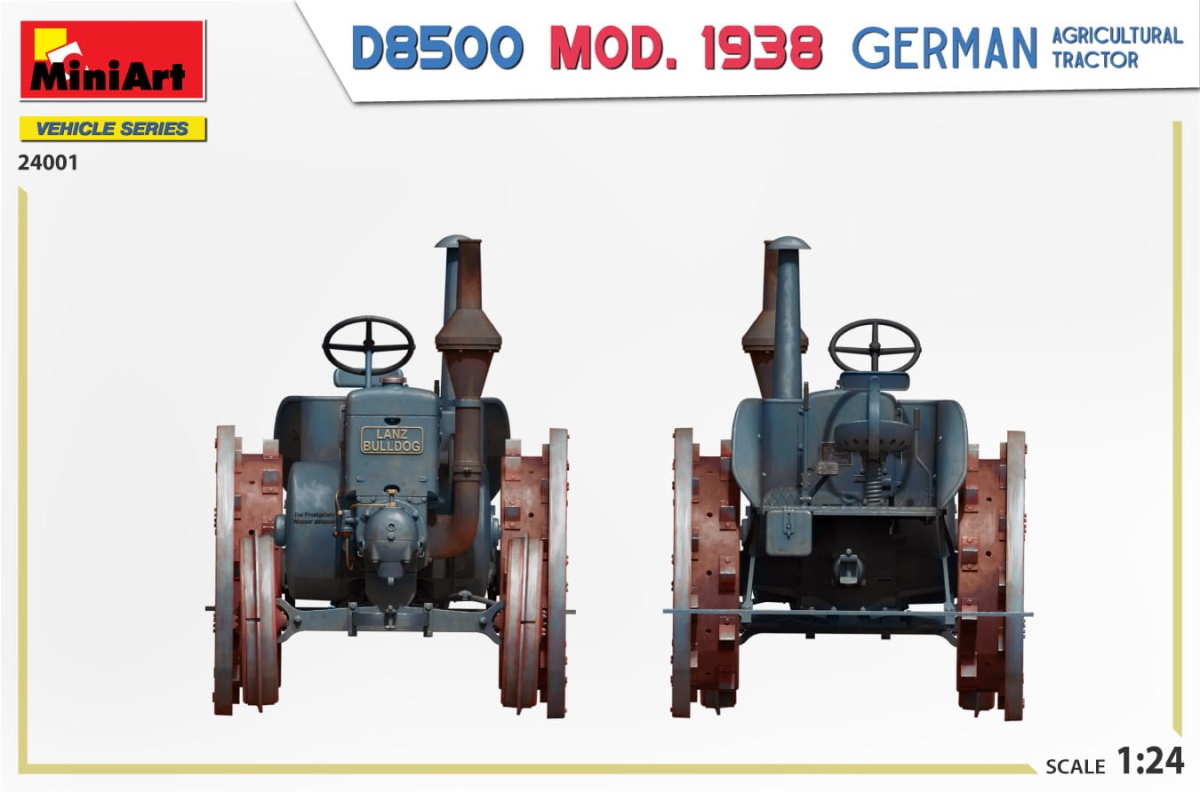 Zdjęcie dodatkowe produktu German Agricultural Tractor D8500 Mod. 1938 1:24 MiniArt 24001