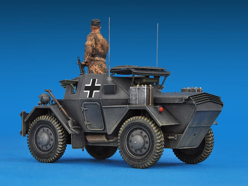 Zdjęcie dodatkowe produktu Dingo Mk.ii Scout Car W/crew Pz.kmpf. Mk.i 202(e) 1:35 MiniArt 35074