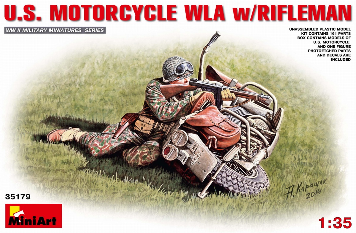 Zdjęcie główne produktu U.s. Motorcycle Wla W/rifleman 1:35 MiniArt 35179