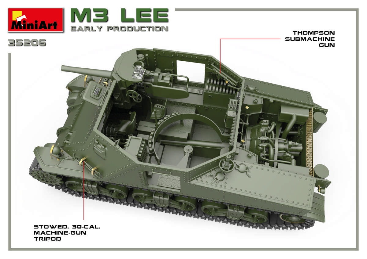 Zdjęcie dodatkowe produktu M3 Lee Early Production. Interior Kit 1:35 MiniArt 35206