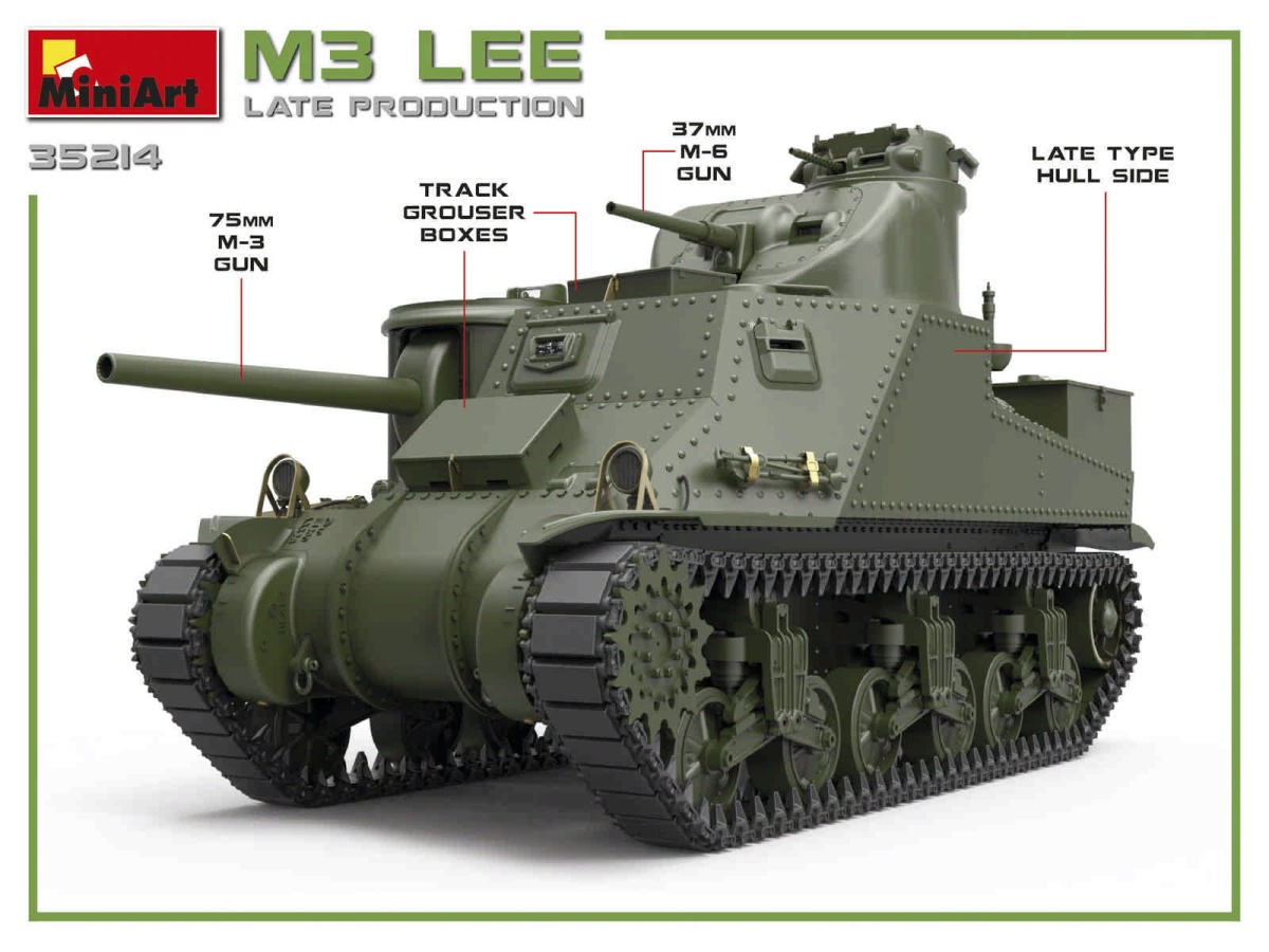 Zdjęcie dodatkowe produktu M3 Lee Late Prod. 1:35 MiniArt 35214
