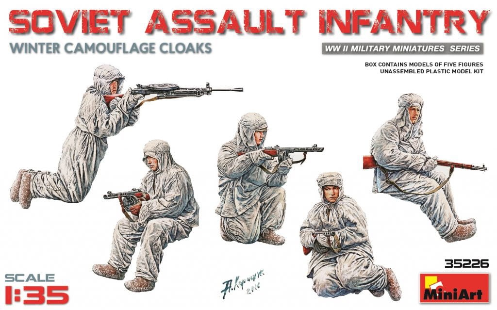 Zdjęcie główne produktu Soviet Assault Infantry (winter Camouflage Cloaks) 1:35 MiniArt 35226