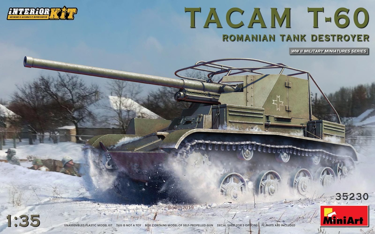 Zdjęcie główne produktu Tacam T-60 Romanian Tank Destroyer. Interior Kit 1:35 MiniArt 35230