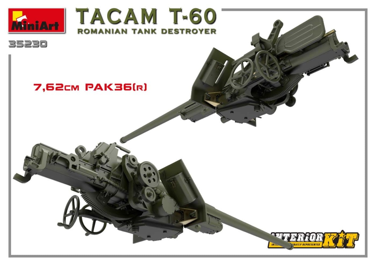 Zdjęcie dodatkowe produktu Tacam T-60 Romanian Tank Destroyer. Interior Kit 1:35 MiniArt 35230