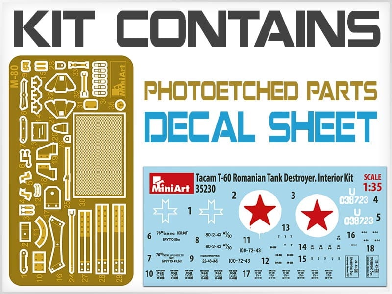 Zdjęcie dodatkowe produktu Tacam T-60 Romanian Tank Destroyer. Interior Kit 1:35 MiniArt 35230